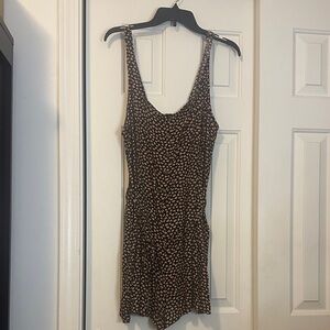 American Eagle Outfitters Black and Pink Floral Romper
